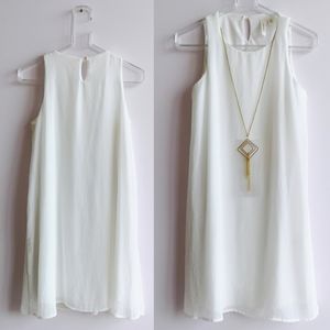 TACERA White Swing Mini Dress